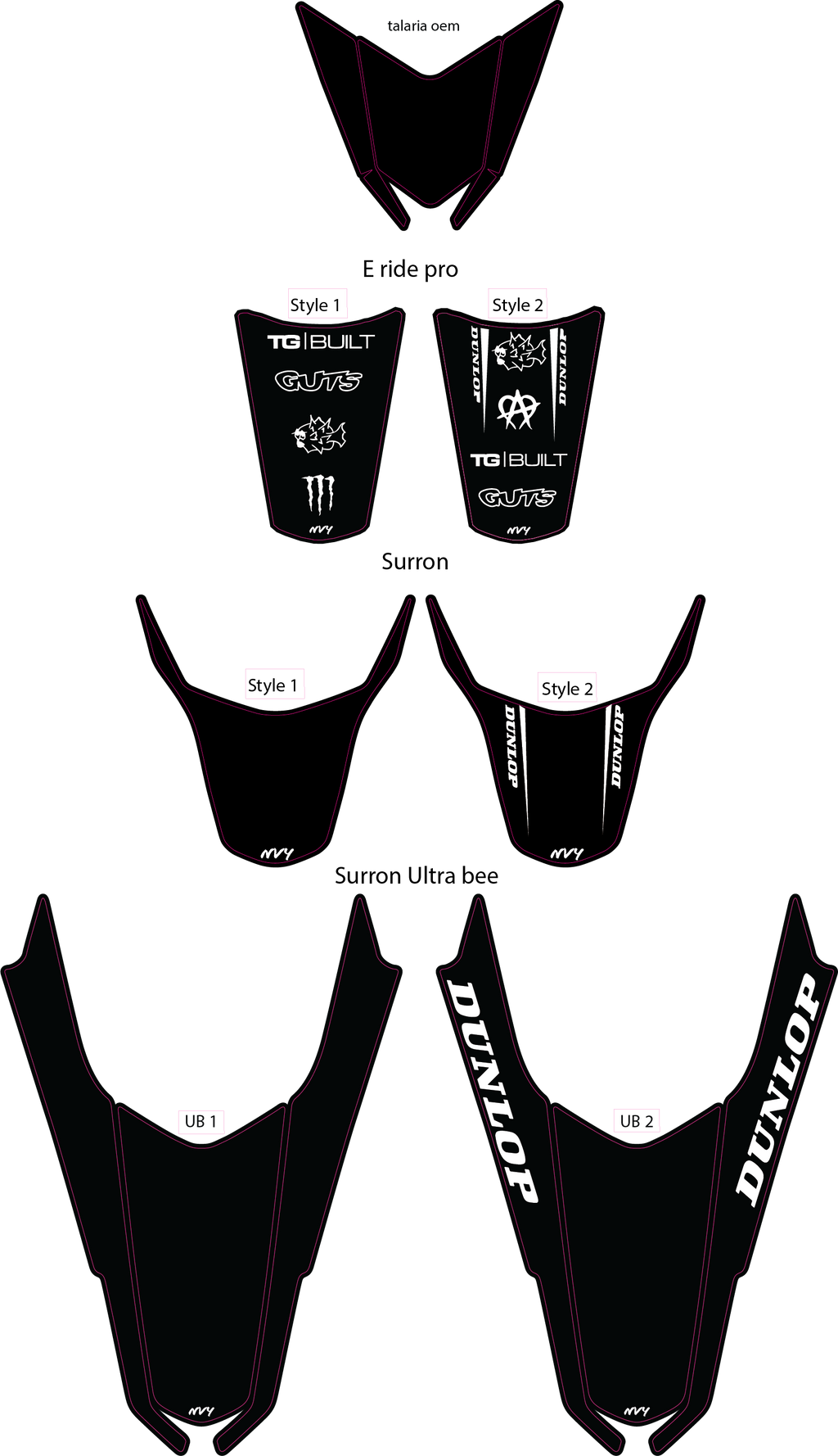 E Bike Rear Fender Decal