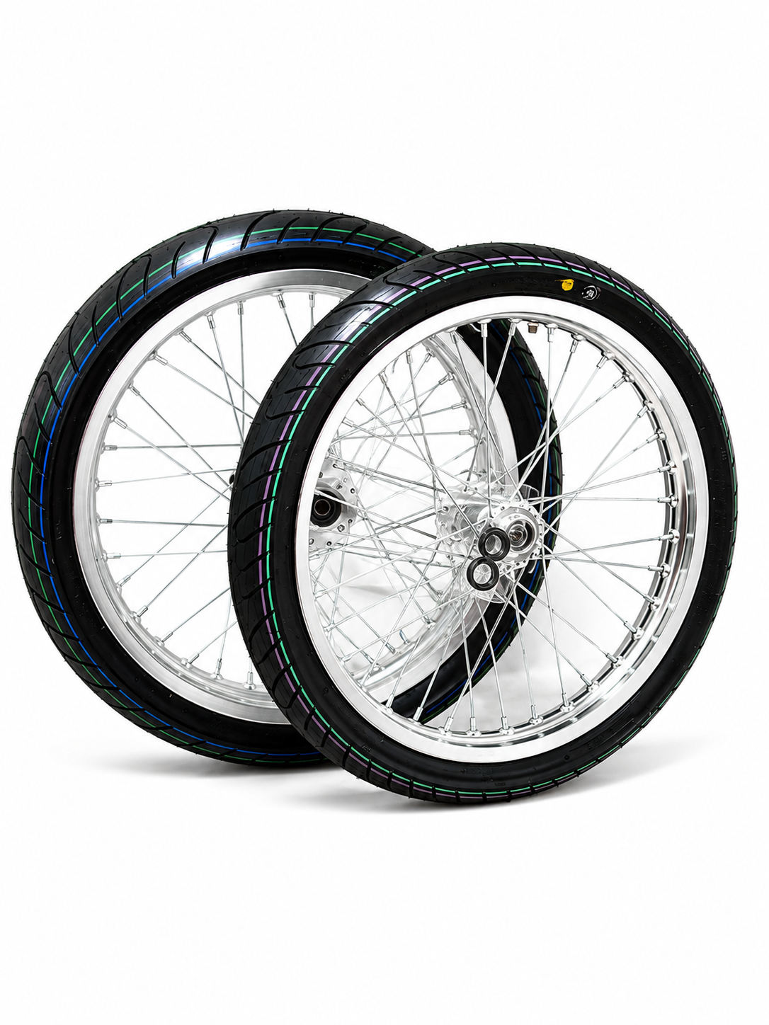 Chrome Light Bee/Eride Supermoto Wheel Set