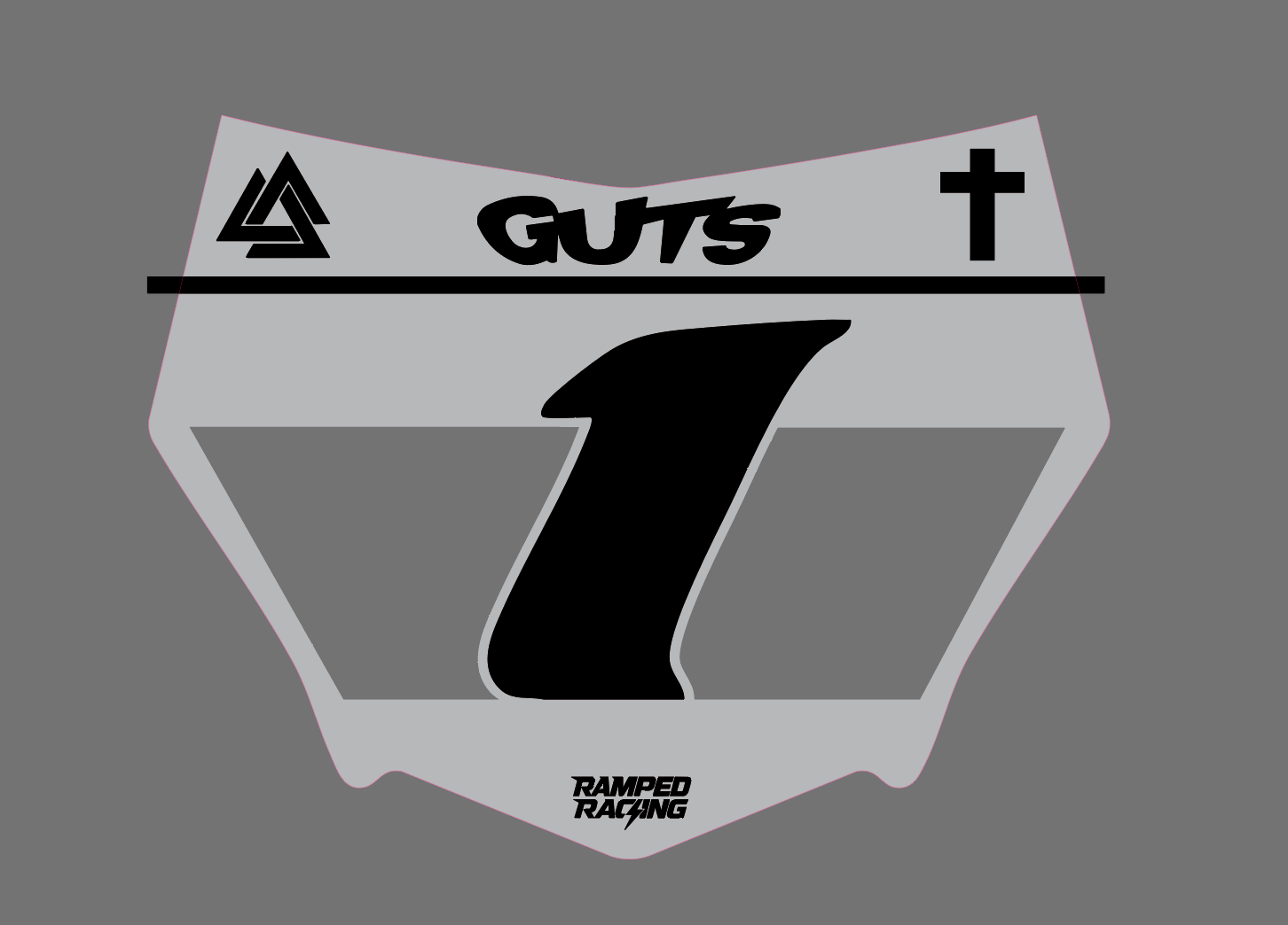 Grey Motocutz Vented Plate